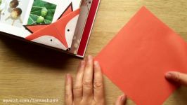 اوریگامی گیره کاغذ مدل روباه  برای نگه داشتن ورقه های دفتر472