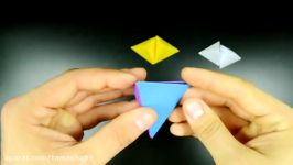 اوریگامی هرم  آموزش ساخت هرم کاغذی  کاردستی158