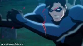 نبرد زن گربه ای Nightwing مترسک در انیمیشن Batman Hush