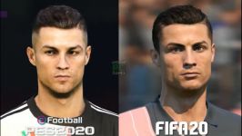 مقایسه face بازیکنان یوونتوس در FIFA 20 Pes 20