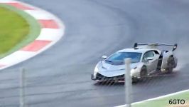 Lamborghini Veneno on track