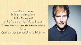 ed sheeran I found a love for me  lyrics