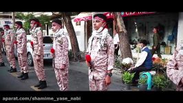 اجرای گروه سرود شمیم یاس نبی در خیابان های منطقه ۱۰ تهران به مناسبت روز قدس