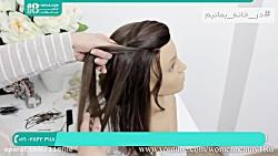 فیلم آموزش شینیون مو  شنیون ساده مو بافت کوتاه برای موهای بلند 28423118 021