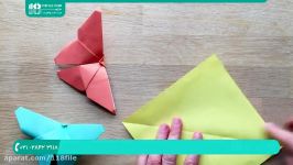 آموزش اوریگامی ساده آسان  هنر اوریگامی  ساخت اوریگامی پروانه 