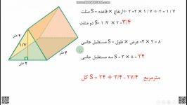 توضیح مختصر مساحت جانبی کل فصل 6 ریاضی هفتم