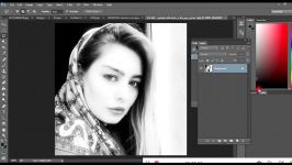 تبدیل تصویر سیاه سفید به رنگی در فتوشاپ استفاده ابزار براش