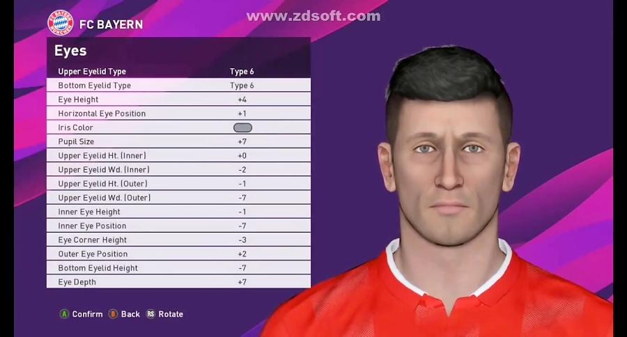 اموزش ساخت فیس لواندوفسکی در pes2017