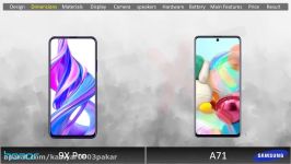 Honor 9X Pro vs Samsung A71 720 X 720 