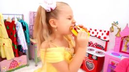 دیاناشو  دیانا روما داستان  Diana Pretend Play Gummy food vs Real food