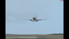 فرود بوئینگ 800 737 در فرودگاه لیون فرانسهشبیه ساز پرواز x