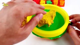 آموزش بازی اسلایم DIY How to make Kinetic Sand Hamburger  Kinetic Sand Cutt