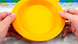 آموزش بازی اسلایم DIY How to make Play Doh Pasta Kinetic Sand Bowl  Satisfy