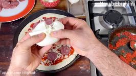 پیتزا پپرونی  آموزش خمیر پیتزا