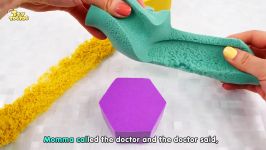 آموزش بازی اسلایم Five Little Monkeys  Learn Colors Rainbow Kinetic Sand Ha