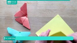 آموزش اوریگامی  اریگامی  اوریگامی سه بعدی اوریگامی پروانه 02128423118