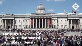 صدها نفر به اعتراض لندن علیه مرگ جورج فلوید در ایالات متحده پیوستند
