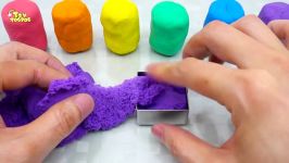 آموزش بازی اسلایم DIY How to make Kinetic Sand Cake Giant Rainbow Cube Mad M