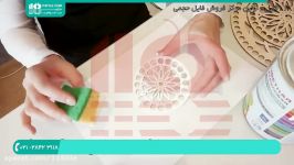 آموزش ساخت آویز دریم کچر  آویز دیواری دریم کچر قلاب دوزی سه طبقه