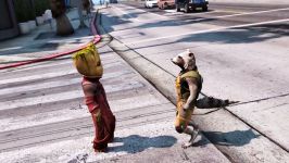 نبرد ابر قهرمانان BABY GROOT VS ROCKET RACCOON