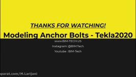 Modeling Anchor Bolts  Tekla 2020  Mojtaba Ardeshir Larijani