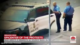 فیلم ها اعتراضات جورج فلوید در مبارزه خودرو پلیس  امروز