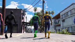 نبرد ابر قهرمانان STORMTROOPERS ARMY VS SPIDER MAN BLUE SPIDERMAN GREEN SPIDE