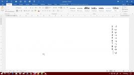 آموزش Word  کاربرد لیست شماره دار Numbering