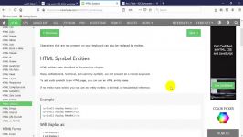 برنامه نویسی تحت وب  قسمت 25 آموزش  HTML  راهنمای Symbols جواد محمدزاده
