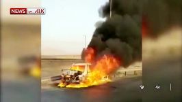 ماجرای آتش گرفتن خودروی اتباع غیرمجاز افغانستان