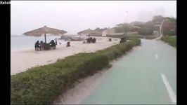 فیلم منتشر شده طوفان شن در کیش؛ لغو تمام پروازها