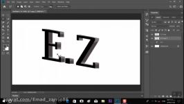 آموزش ساخت نوشته سه بعدی فتوشاپ.