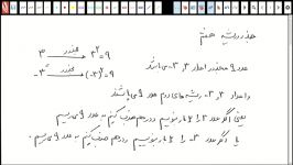 آموزش مبحث جذر ریشه ریاضی هفتم 