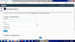 آموزش کار Subdomain در cpanel