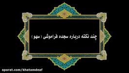 چند نکته درباره سجده فراموشی  سجده سهو