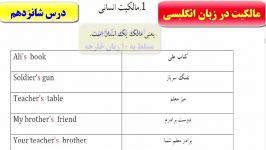 آموزش مکالمه زبان انگلیسی ازپایه تا پیشرفته درس شانزدهم