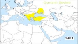 مسیر قلمروی ترکیه در طول قرن های پی در پی