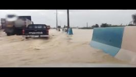 بارش شدید باران وجاری شدن سیل در شهرستان بندرعباس