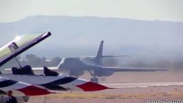 تیک آف زیبای هواپیمای بمب افکن B 1B LANCER