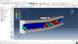 شبیه سازی تست خمش تیر بتنی فوق توانمند هسته لوله ای CFRP در نرم افزار آباکوس