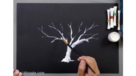 روش نقاشی درخت پنبه پنبه ای برای مبتدیان