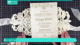 آموزش ایده های عروسی  تشریفات عروسی ساخت کارت دعوت طرح گلدار 