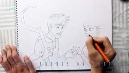 how to draw jack frost and elsa