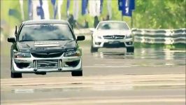 درگ بازی Mitsubishi Lancer Evolution AMS vs Mercedes SL