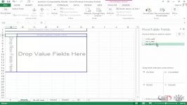 آموزش Excel 2013 داتیس  ایجاد یک جدول Pivot Table