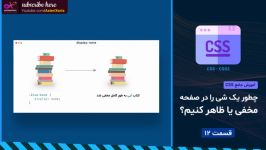 آموزش جامع CSS چطور یک شی در صفحه را مخفی یا ظاهر کنیم؟