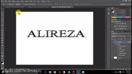 آموزش ایجاد افکت نوشته شیشه ای فتوشاپ