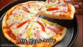 دستورپخت آسان پیتزا بدون نیاز به فر بدون پنیر بدون مخمر دستورتهیه پیتزا وگان