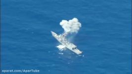 حمله واقعی اژدر موشک به رزم‌ناو سابق نیروی دریایی آمریکا