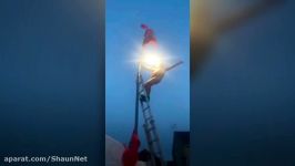 mankini plummets to the ground while سقوط هوادار تیم فوتبال لیورپول